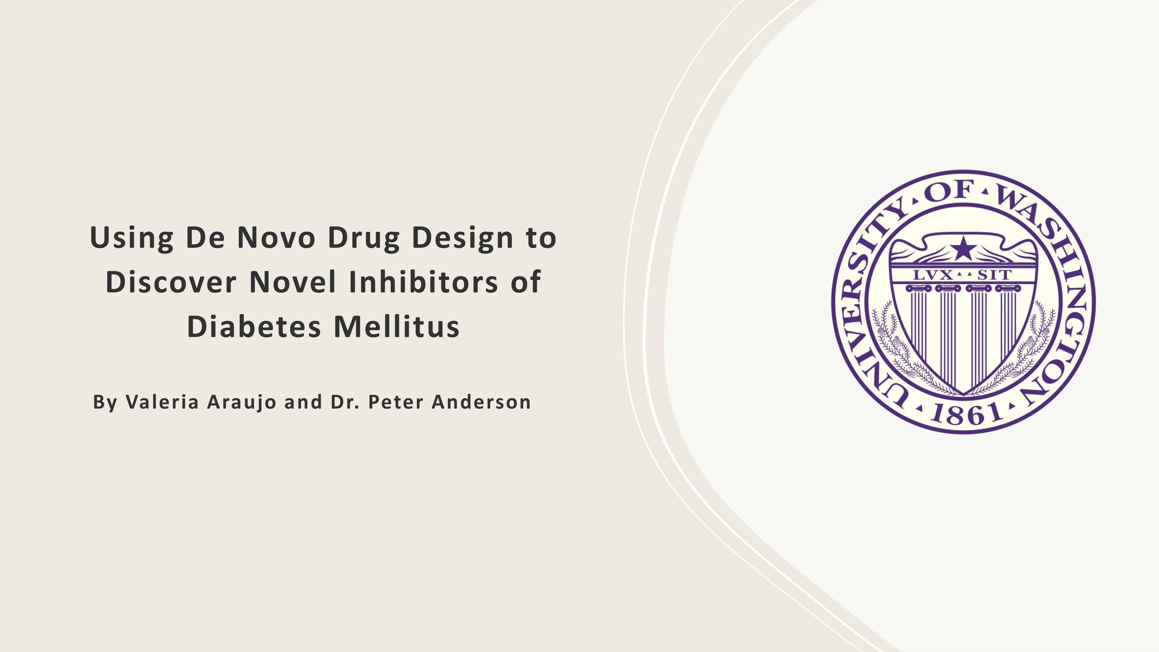 Using De Novo Drug Design to Discover Novel Inhibitors of Diabetes Mellitus Poster