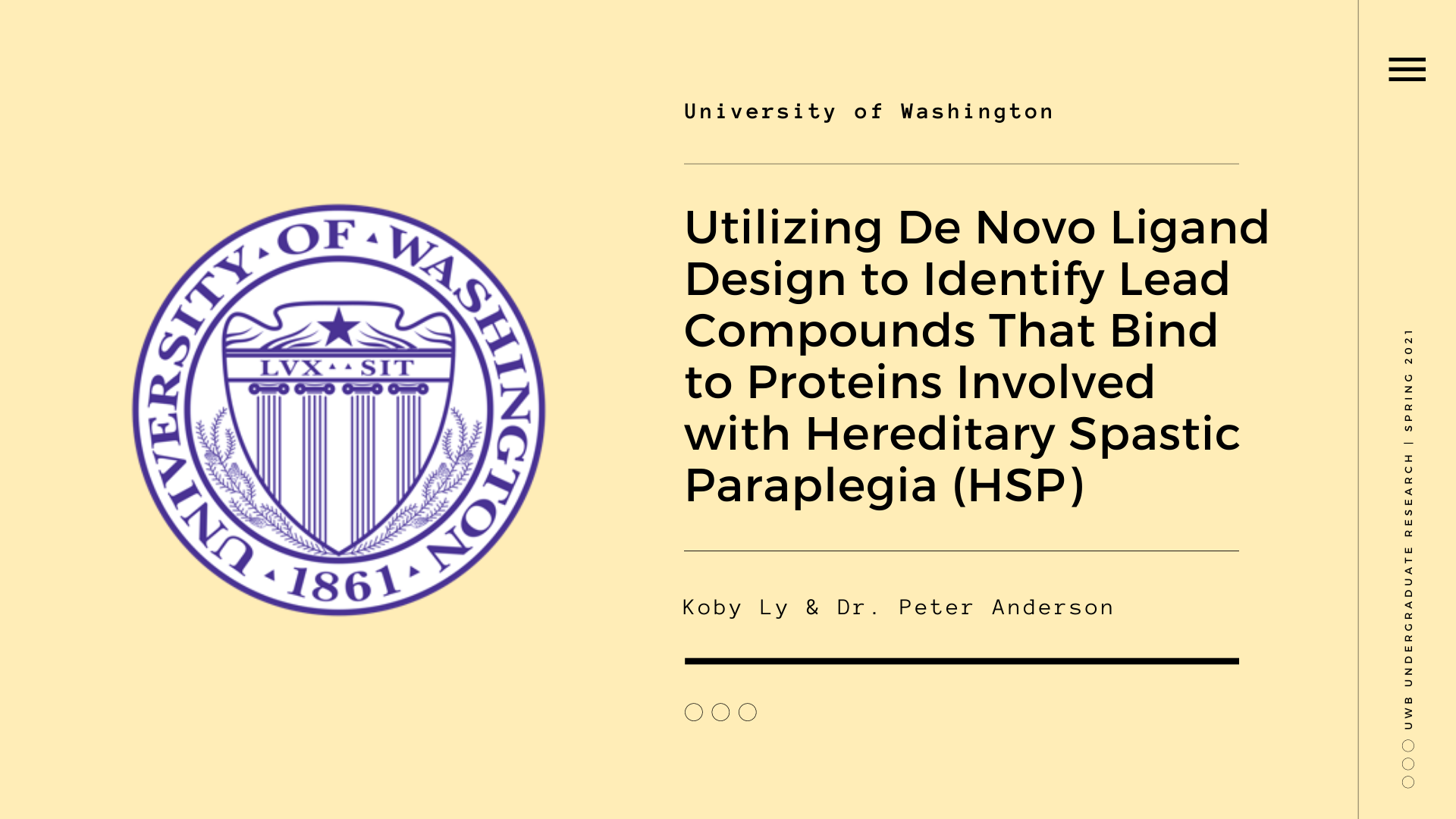Utilizing De Novo Ligand Design to Identify Lead Compounds That Bind to Proteins Involved with Hereditary Spastic Paraplegia Poster