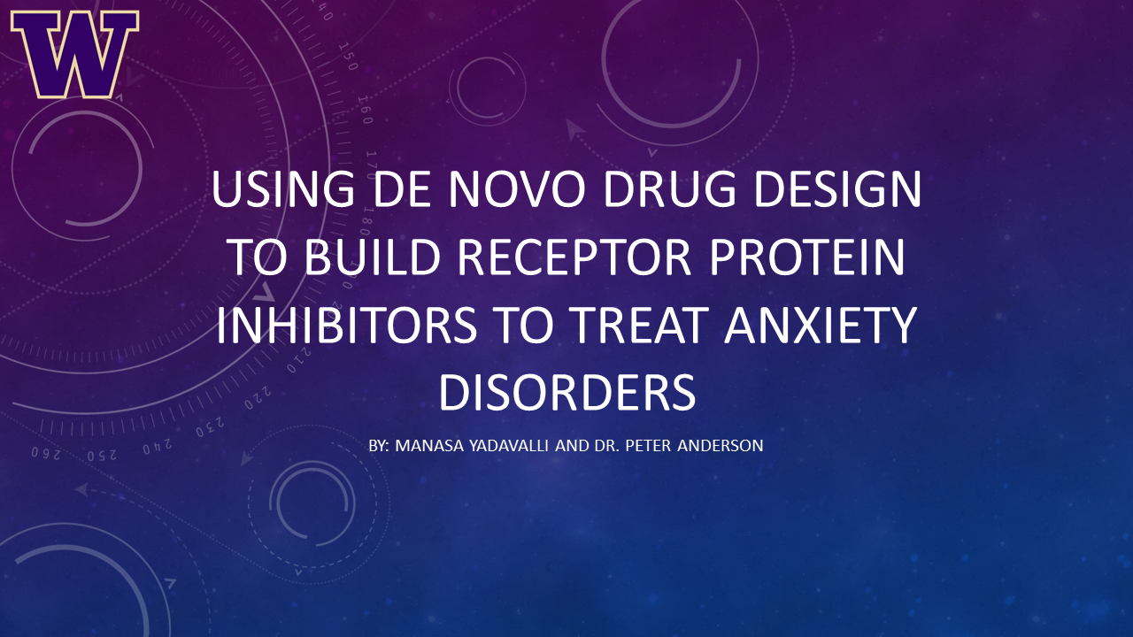 Using De Novo Drug Design to Discover Novel Inhibitors of Anxiety Poster